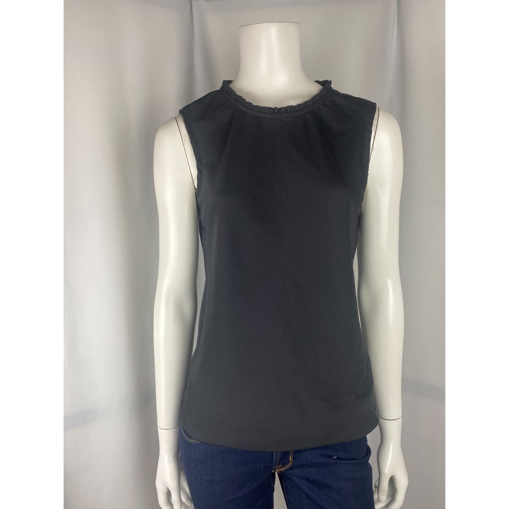 Women's J Crew Black Sleeveless Basic Blouse SIze Small